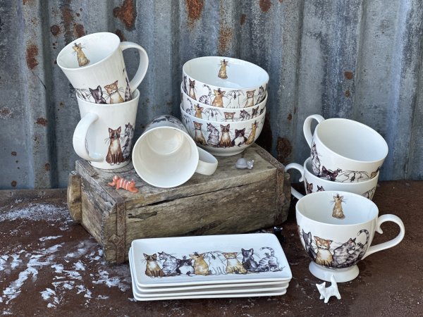 Katt porslin med katter