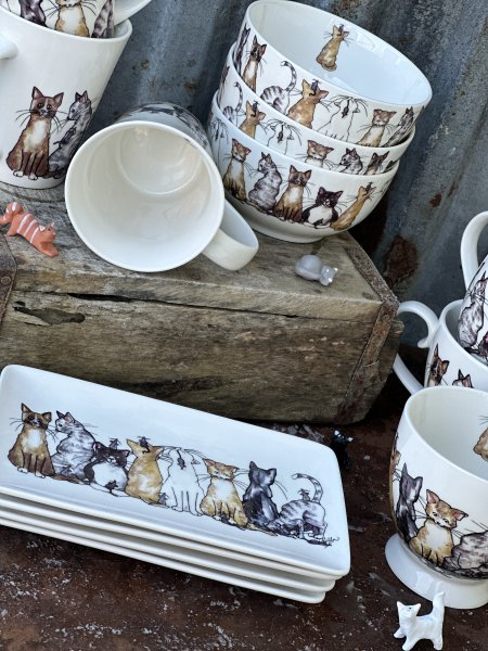 Katt porslin med katter