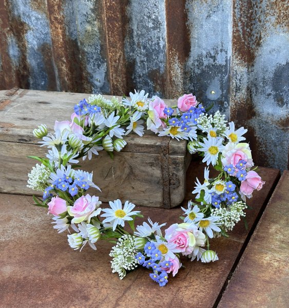 Girlang/ krans med sommar blommor 