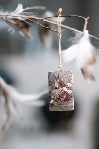 Emaljhänge Påsk med nostalgi motiv 