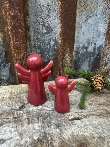 Ängel julängel porslin röd