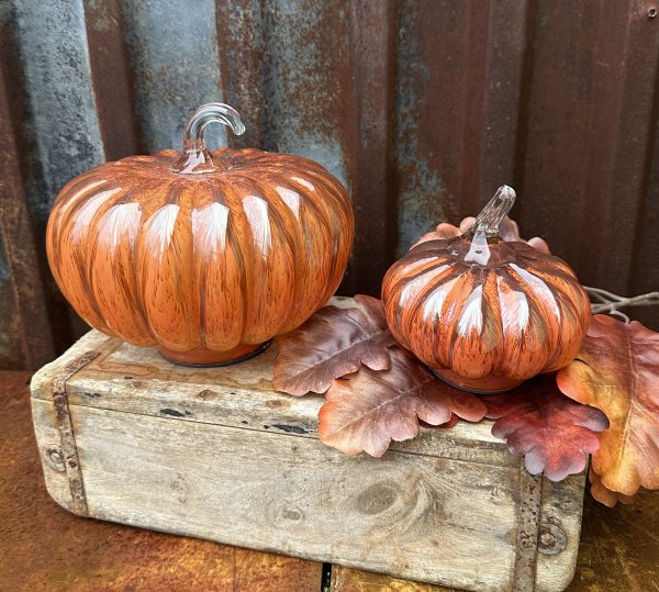 Vacker och elegant större pumpa i glas