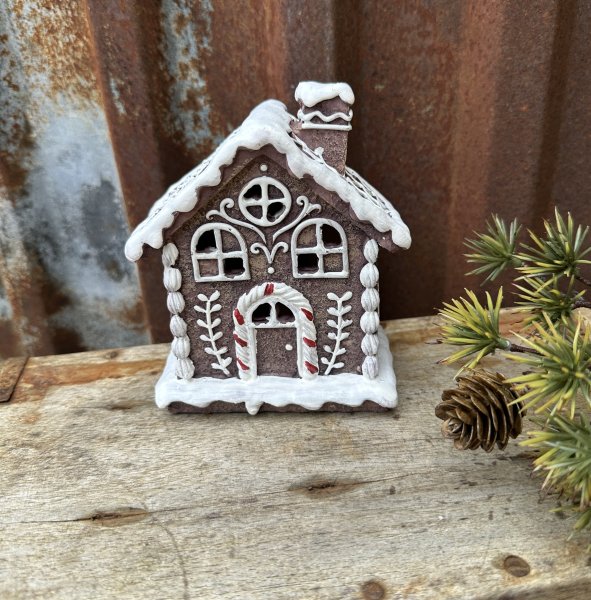 Pepparkakshus med LED belysning