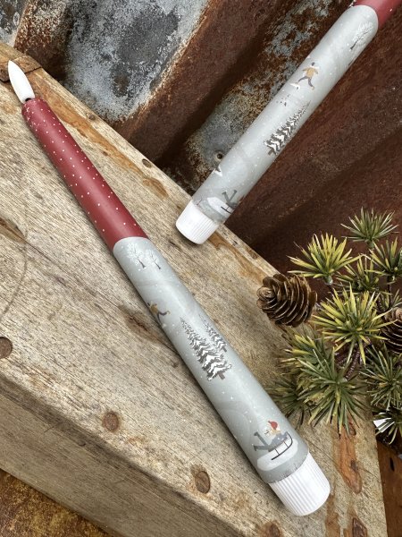 Timerljus med vackert vinter motiv 2-pack LED ljus