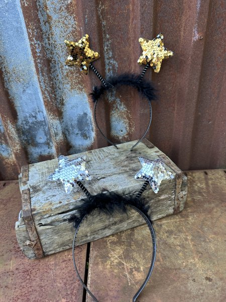 Party Diadem med glitter stjärnor