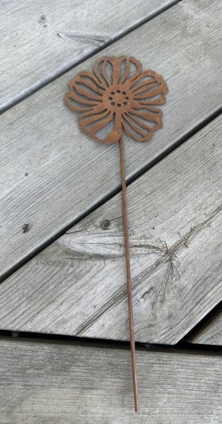 Rostig blomma på stick 