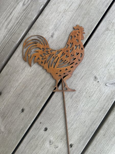 Rostig tupp på stick / pinne