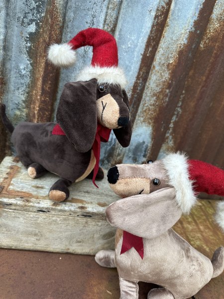 Taxon jul hund Tax med tomteluva 
