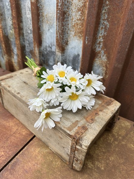 Bukett med sommarblommor prästkrage vallmo blåklint