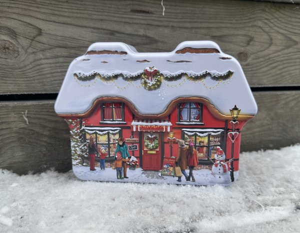 Plåtburk hus Sweet Shop