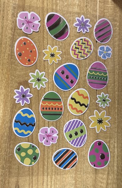 Klistermärken påsk med 3D effekt 