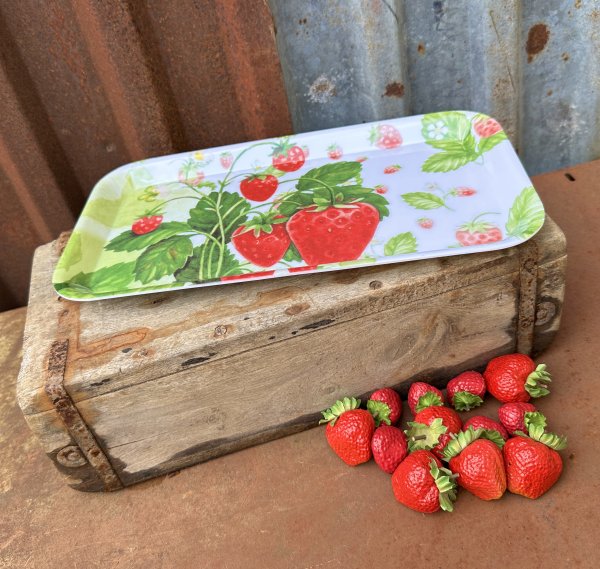 Bricka Sommar med jordgubbar 