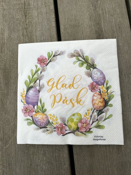 Servetter krans Glad Påsk 