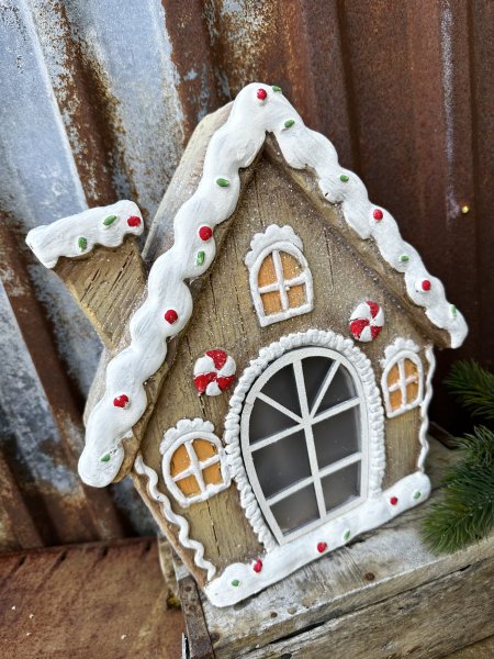 Pepparkakshus med LED belysning