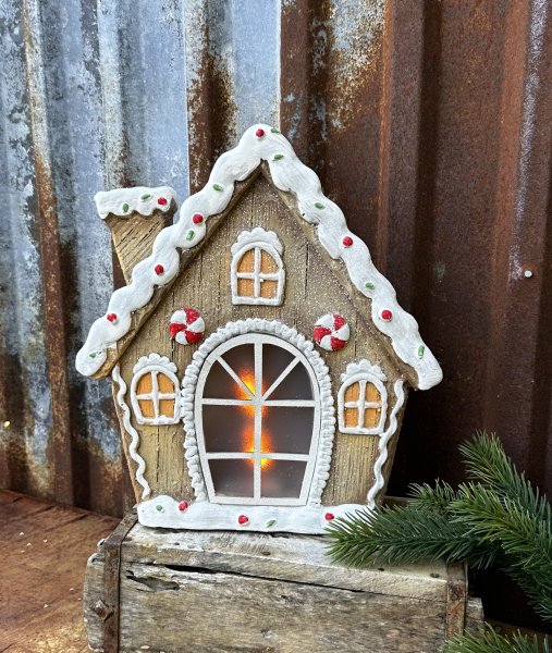 Pepparkakshus med LED belysning