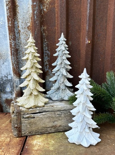 Vacker glitter gran julgran med LED belysning