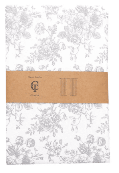 Gardinlängder Juni med grå rosor 2-pack