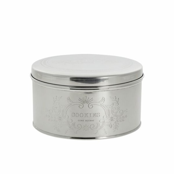Vacker och elegant burk till kakor i silver 