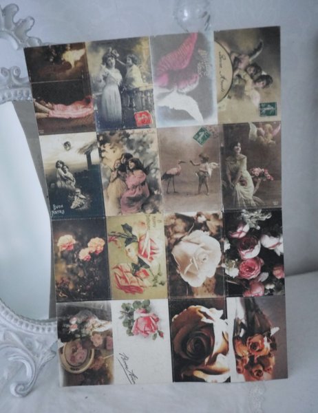 Klistermärken med rosor och änglar i Fransk stil