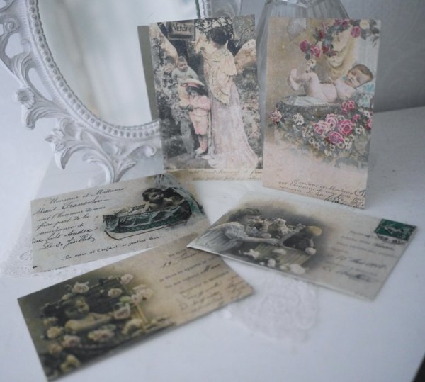 Gammeldags Fransk inspererade större kort