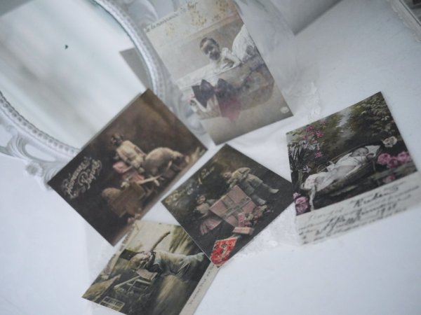 Gammeldags Fransk inspererade större kort