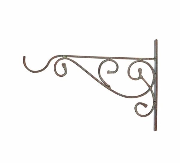 Väggkrok för lyktor och amplar i antik grönt