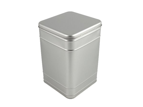 Zink burk med lock. För praktisk och vacker förvaring i hemmet all rum. Finns i två storlekar -Större 2kg -Mindre 1kg Blank fin