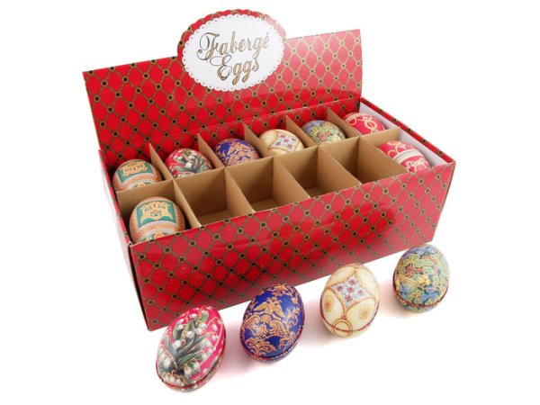 Ägg Fabergé ägg påskägg i plåt med barock motiv 