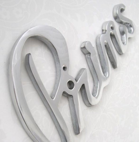 Väggord Prins i silver större modell