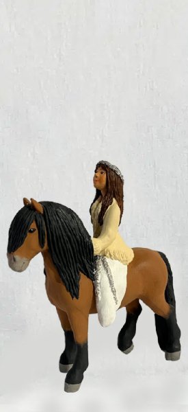 Ridande tärna Lova på häst